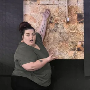 Corrina practicing her 1 1/2 spin throw