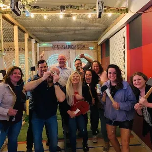 Bring a larger group for a longer visit! We bring out more fun things to throw and teach trick shots for 2 hour reservations!
