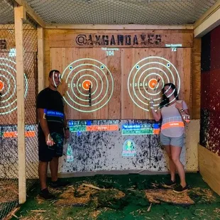 Perfect for date night! Love when couples score double bullseyes! Underhand on the right, over hand on the left!