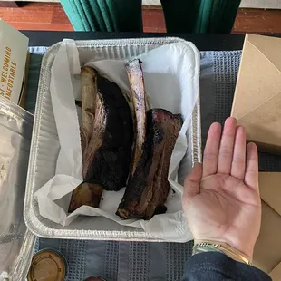 Beef rib size reference