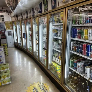 refrigerated refrigerators in a store