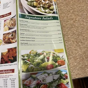 Menu (salads)