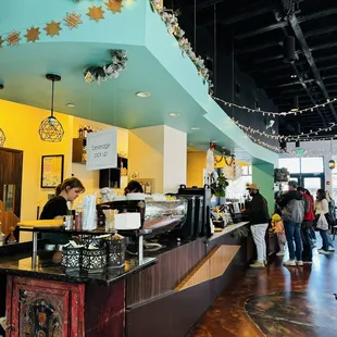 customers at the counter