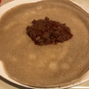 Tibs Wot on Injera