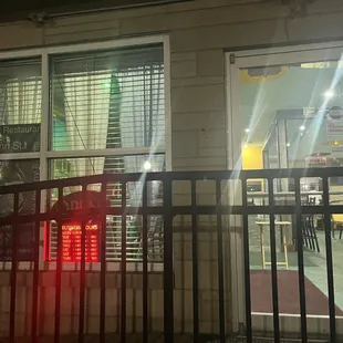 Exterior of restaurant