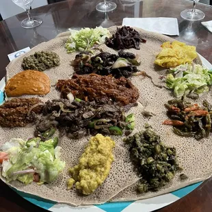 Axum special with veggie platter