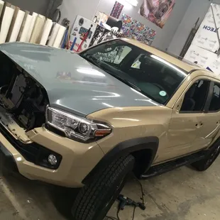 Start of vehicle wrap