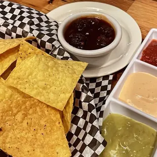 Chips, Chicharron and Salsa