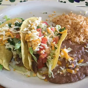 Shredded steak tacos