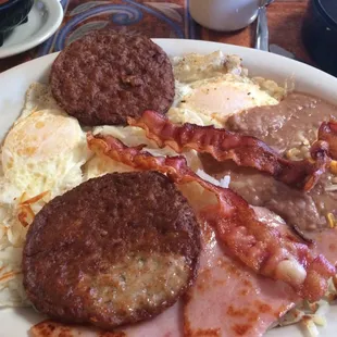 At Caramba breakfast plus 1 sausage