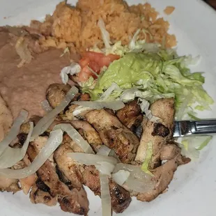 Chicken fajita lunch. Very good.