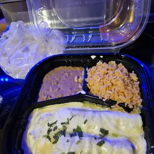 Beef enchiladas de crema...the sauce was excellent.