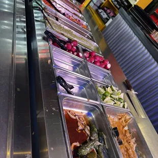 Salsa bar! The jalapeno salsa is on point!