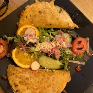 Quesadillas with salad