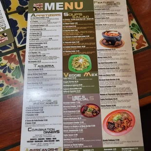 New menu