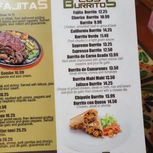 chicken wings and fried chicken, menu