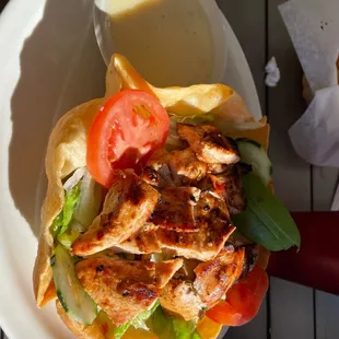 a plate of food on a table