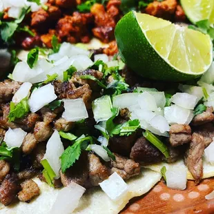 Asada and Pastor Tacos