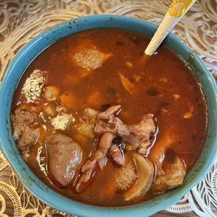 A wee bit too much fat in the menudo