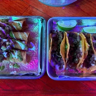 Flautas and street tacos