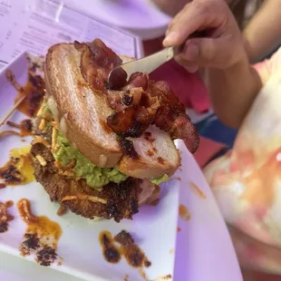 A type of fried chicken sandwich