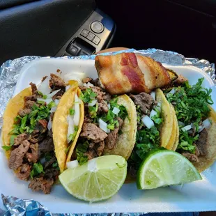 Asada plate with Bacon wrapped jalapeño