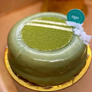 matcha mochi cake