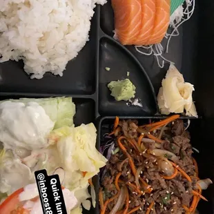 Trying their Bulgogi lunch bento