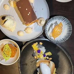 Lychee sorbet, the ice cream trolley, east meets west tiramisu and Thai ice tea gelato