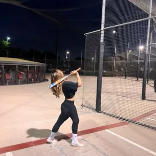 Batting/posing for the pic lol