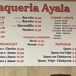 New Menu