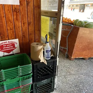 a display of fresh produce