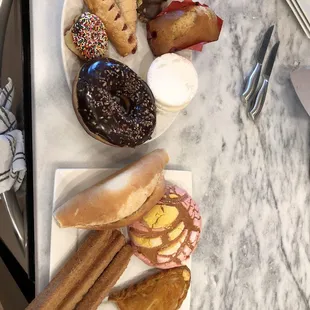 Too many choices!! For the love of god, Eat before you go!!! Wait, are those churros??!??