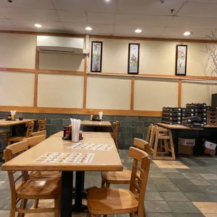 the interior of a restaurant