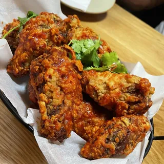 Chicken wings in Korean sauce