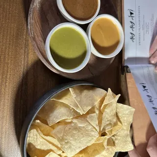 Warm Tortilla Chips and Salsas