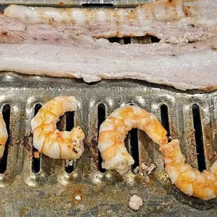 Pork belly, shrimp