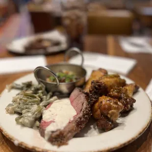 Green Beans, Beef Sirloin, Chicken Wings, Ox Tail over steamed rice