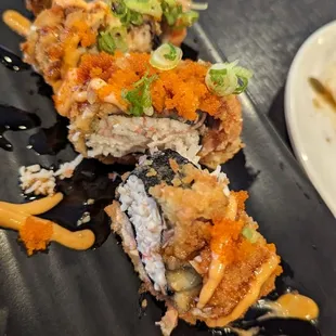 "salmon crunch" which i didn't care for