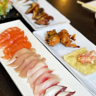 sashimi, sushi, food, sushi and sashimi