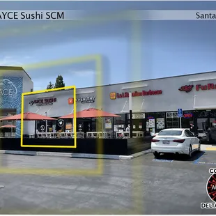 Restaurant front - Located in a local area strip mall plaza