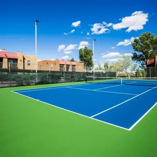 Play a game of tennis on our tennis courts!
