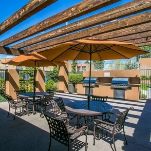 Lounge near the pool with our outdoor tables.