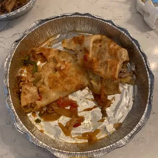 Just a overall sloppy presentation. Tasteless quesadillas. The wrap was wet and fell apart.