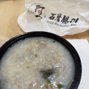 Pork and Preserved Egg Congee -@tinah