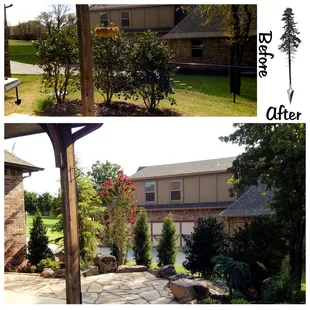 before and after landscaping