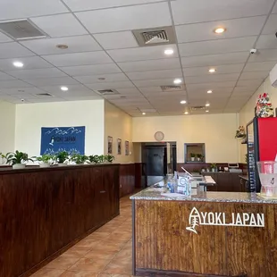 the front desk of a restaurant