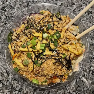 Shrimp &amp; Salmon Poke Bowl, Ayoki Japan, Lutz, N Tampa