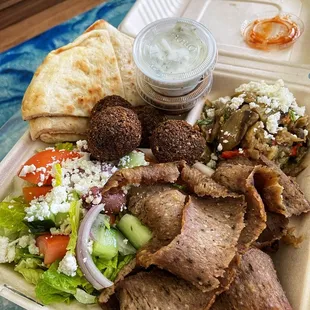 3 item combo with added gyro. Very good