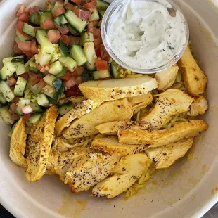 Chicken shawarma bowl